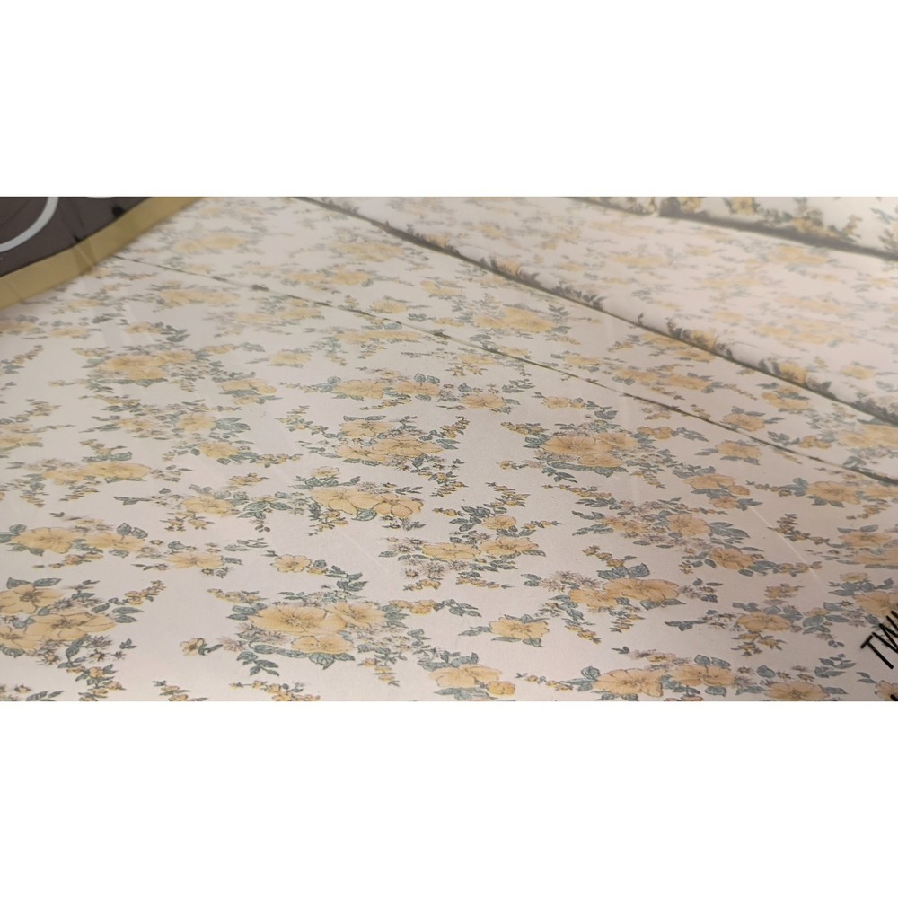 NOS Vintage Cannon Monticello Flower Clusters Floral Twin Flat Top Sheet 66X96 - Picture 4 of 6